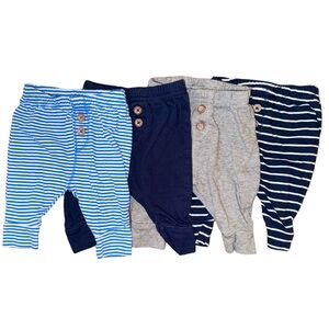 Babies Simple Joys—By Carter’s (Set Of Four) Gender Neutral Long Pants. Size NB.
